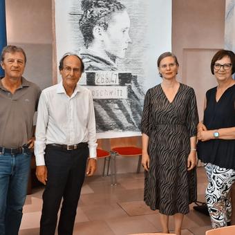 Jasmin Karnutsch (KBB), Simon Stadler (Musiker), Heiner Hammerschlag (Autor), Manfred Bockelmann (Künstler), Anja Heider-Wallner (LH Stellvertreterin), Klaudia Fritz (KBB), Dieter Szorger (KBB)