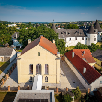 Luftaufnahme - Ehemalige Synagoge Kobersdorf
