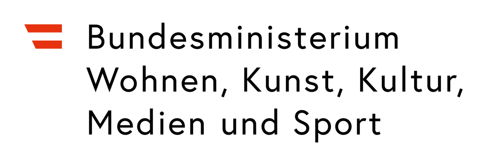 Logo Bundesministerium Wohnen, Kunst, Kultur, Medien und Sport